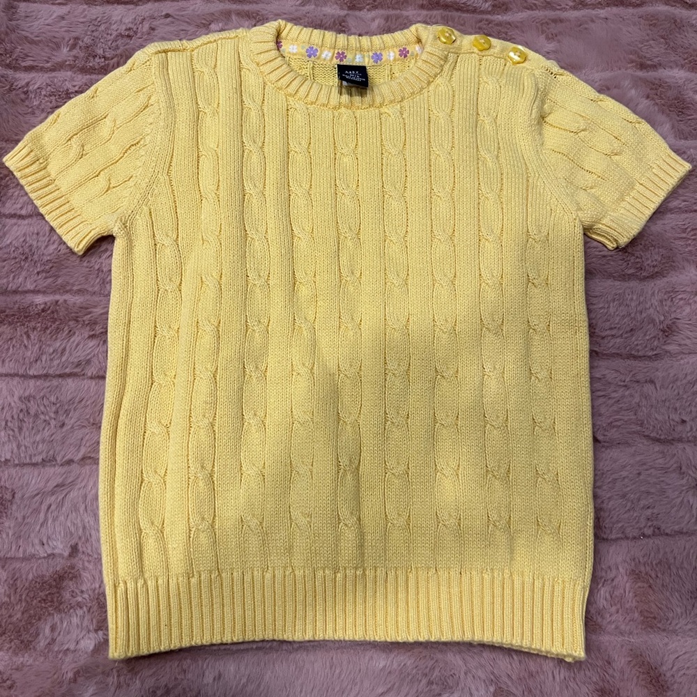 GAP Kids Yellow Cable Knit Sweater
